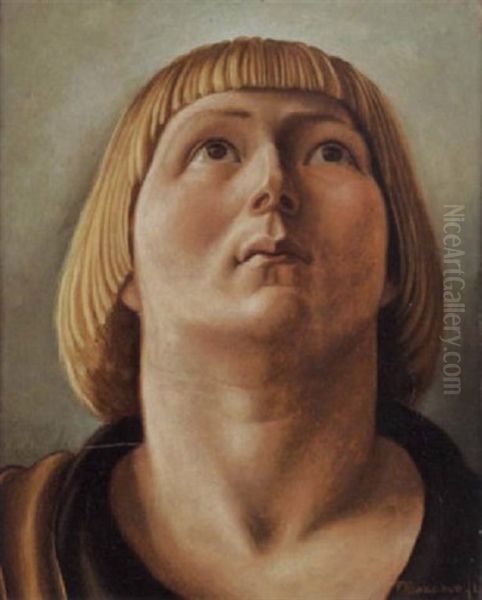 Portrat Eines Knabens Oil Painting by Francois Emile Barraud