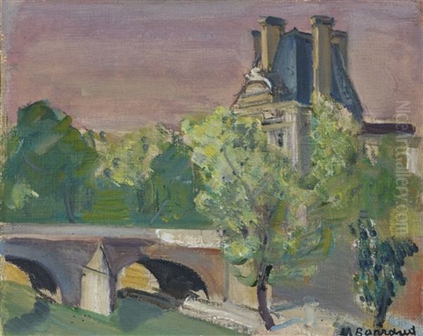 Le Pavillon De Flore, Paris Oil Painting by Maurice Barraud