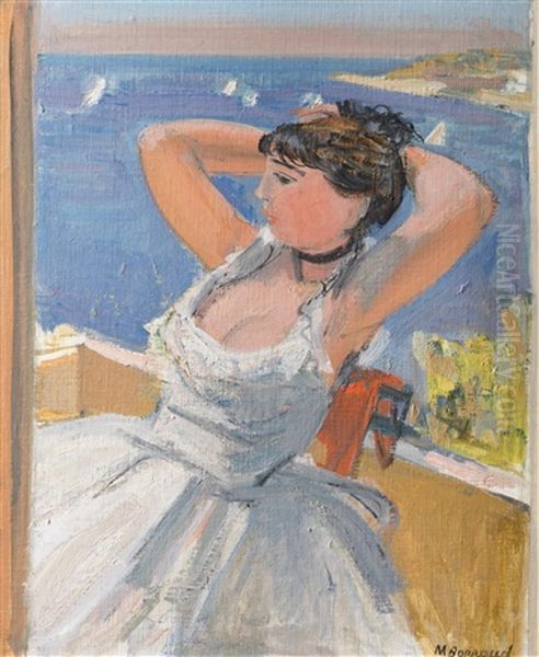 La Belle Sur Le Balcon Oil Painting by Maurice Barraud