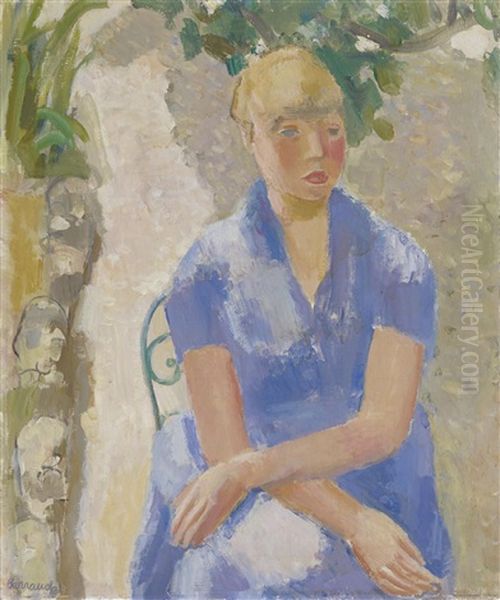 La Robe Bleu (sic) Oil Painting by Maurice Barraud