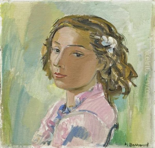 Portrait D'une Dame Oil Painting by Maurice Barraud