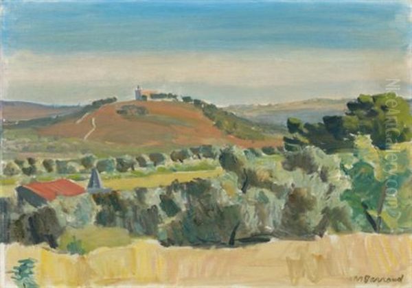 La Colline Sainte Croix, Cassis (the Sainte Croix Hill, Cassis) Oil Painting by Maurice Barraud