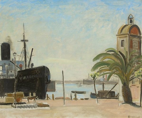 Le Port Oil Painting by Maurice Barraud