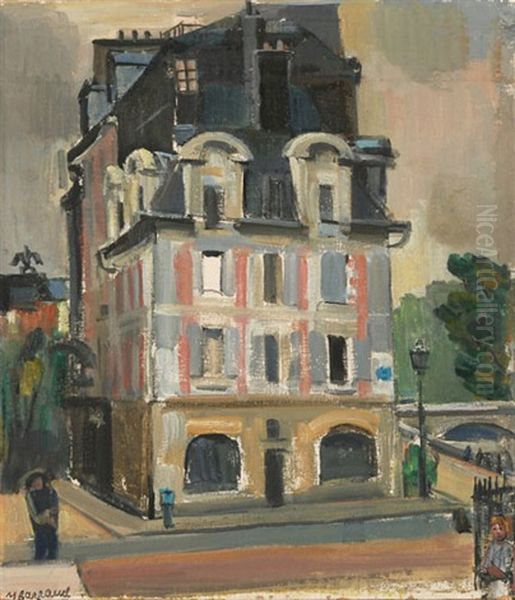 Maison Du Pont Neuf Oil Painting by Maurice Barraud