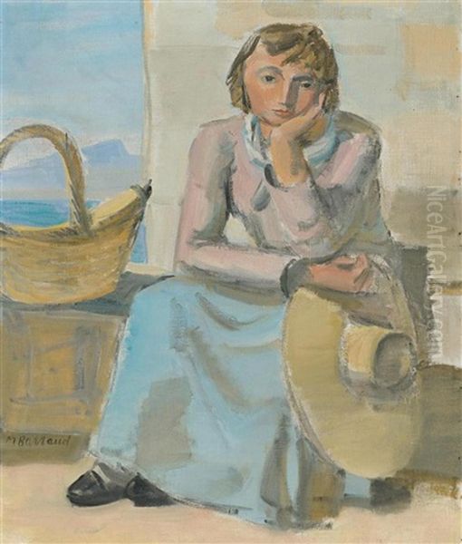 Sitzende Frau Mit Hut Oil Painting by Maurice Barraud