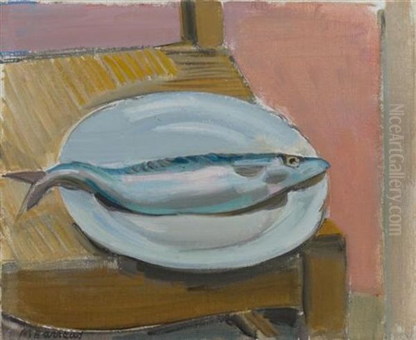 Fischstilleben Oil Painting by Maurice Barraud