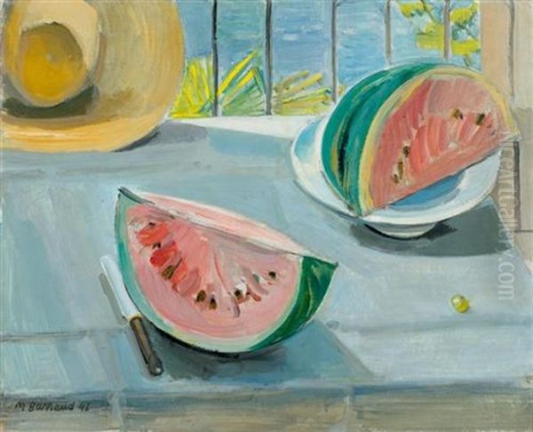 Wassermelonen Oil Painting by Maurice Barraud