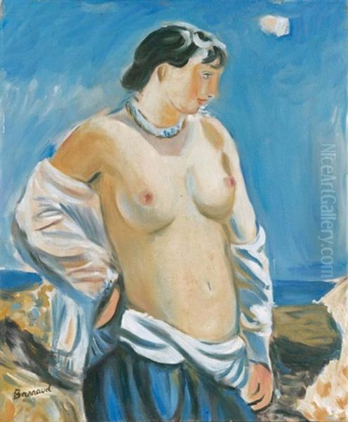 Femme A La Plage (woman On The Beach) Oil Painting by Maurice Barraud