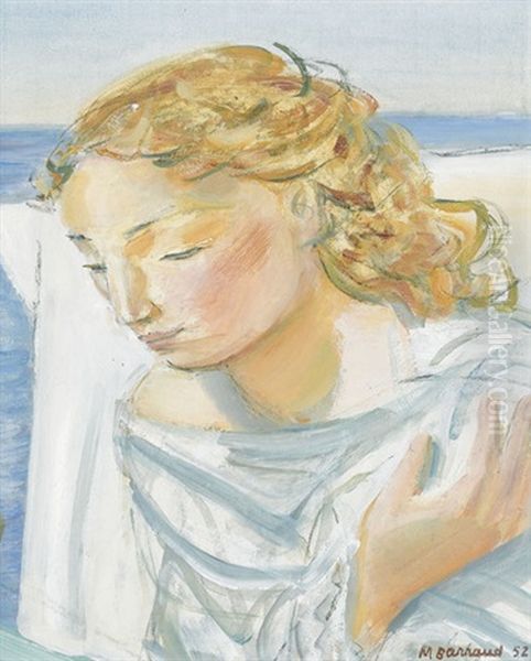 Blonde Frau Am Meer Oil Painting by Maurice Barraud