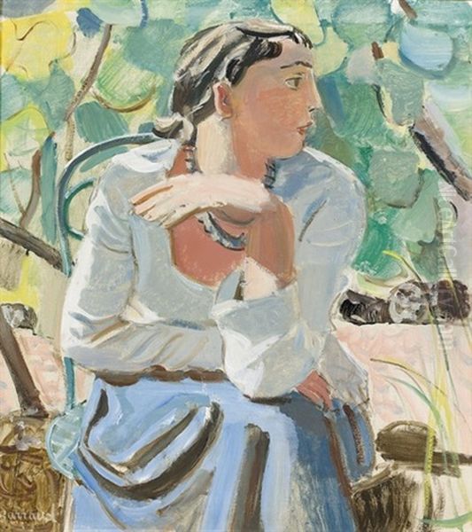 Figure Au Jardin Oil Painting by Maurice Barraud