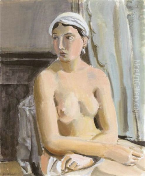 Femme Au Turban Oil Painting by Maurice Barraud