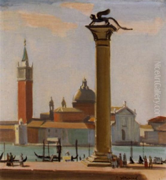 La Colonne St. Marc Oil Painting by Maurice Barraud