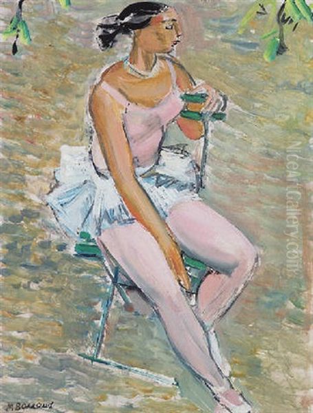 Danseuse Assise Oil Painting by Maurice Barraud