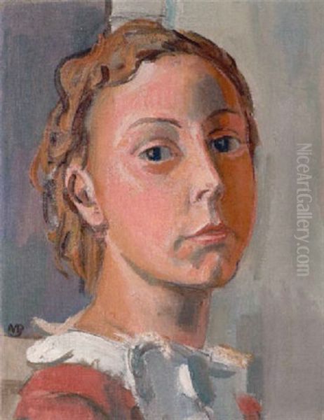 Bildnis Jacqueline Barraud-ansermet Oil Painting by Maurice Barraud