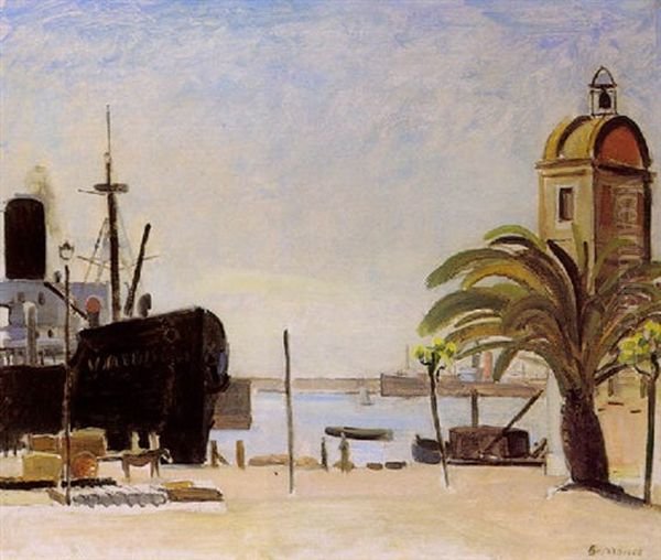 Le Port Oil Painting by Maurice Barraud