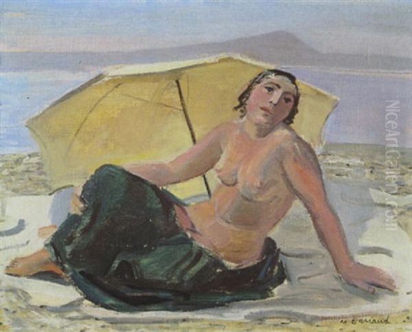 Femme Sous L'ombrelle Oil Painting by Maurice Barraud