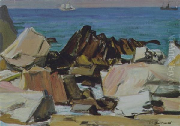 Rochers A Cassis Oil Painting by Maurice Barraud