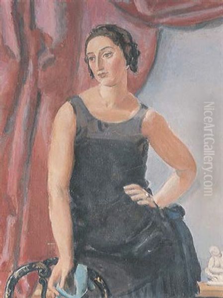 Bildnis Vera Deborah Mermod Oil Painting by Maurice Barraud