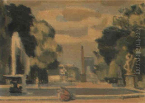 Les Tuileries, Paris Oil Painting by Maurice Barraud