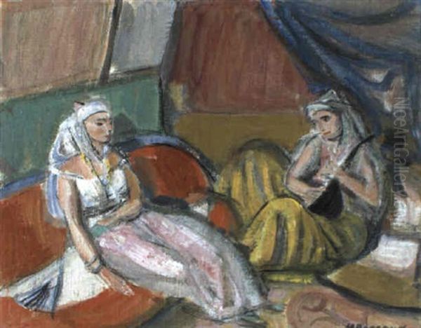 Les Odalisques Oil Painting by Maurice Barraud