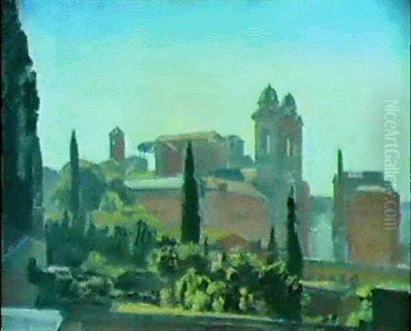 La Trinite Des Monts (rome) Oil Painting by Maurice Barraud