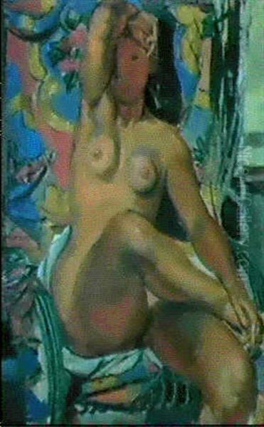 Femme Toute Nue Oil Painting by Maurice Barraud