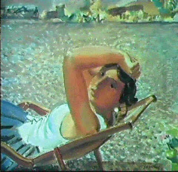 Petite Figure Au Jardin Oil Painting by Maurice Barraud