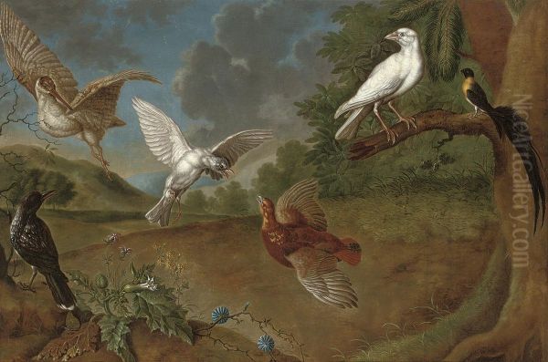 A Landscape With A Woodcock Oil Painting by Carl Adolph