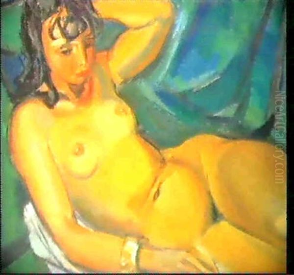 Jeune Femme Nue Etendue, 1945 Oil Painting by Maurice Barraud