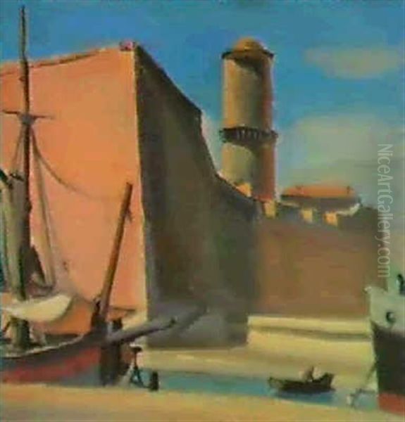 Le Fort Saint-jean A Marseille Oil Painting by Maurice Barraud