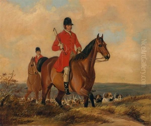 The Start Of The Hunt Oil Painting by William Barraud