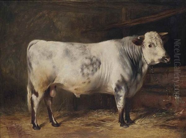 The Prize Bull Conrad, Bred By Sir Charles Knightly (1781-1864) Oil Painting by William Barraud