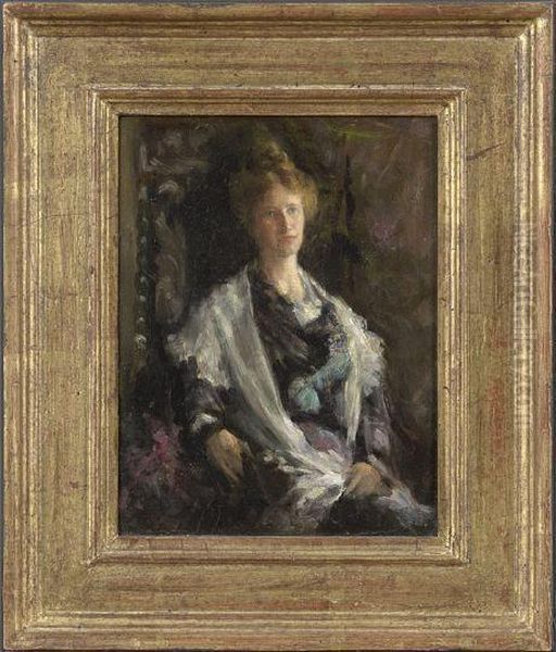 Portrait Of A Doctor's Wife Oil Painting by Albert Jean Adolphe