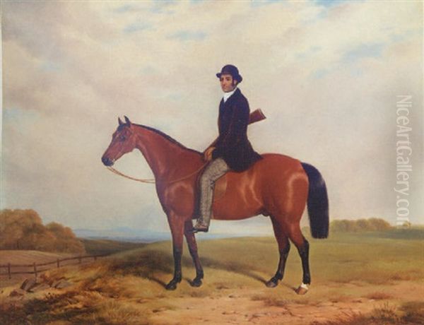 Sir Charles Booth On Horseback Oil Painting by William Barraud