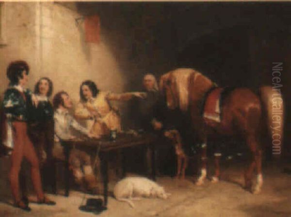 The Cavalier's Charger Oil Painting by William Barraud