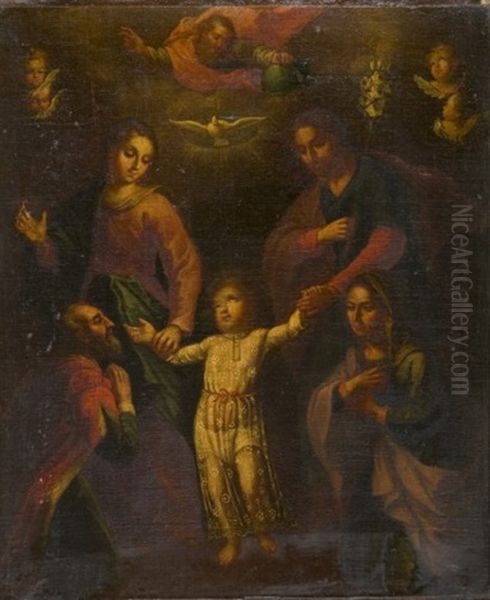 La Sainte Famille Oil Painting by Ignacio Maria Barreda