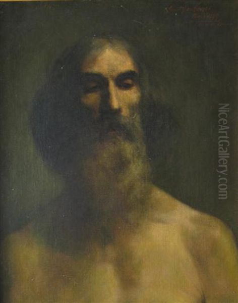 Portrait Of Man With Beard Oil Painting by Albert Jean Adolphe