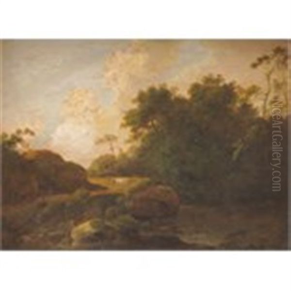 Wicklow Landscape Oil Painting by George Barret