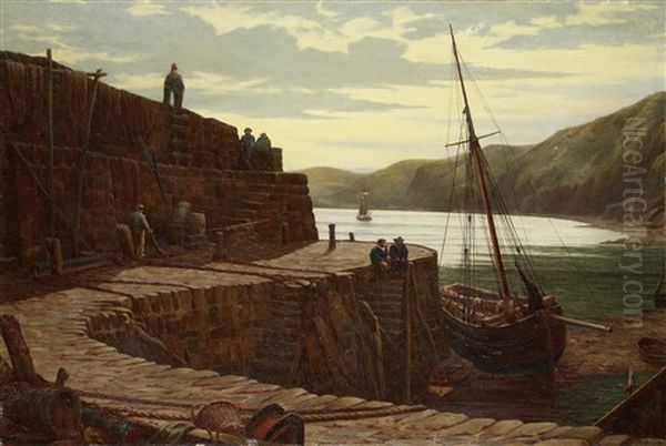 At The Quayside Oil Painting by Thomas Barrett