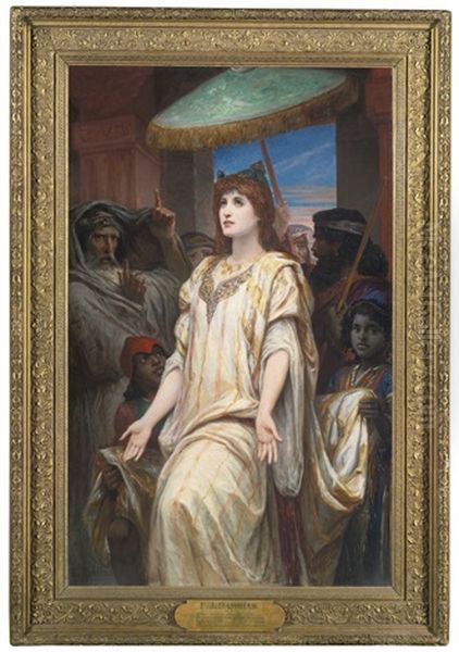 Esther Se Rend Chez Assuerus (esther Before Ahasuerus) Oil Painting by Felix Joseph Barrias