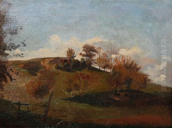 Scene De Campagne Italienne Oil Painting by Felix Joseph Barrias