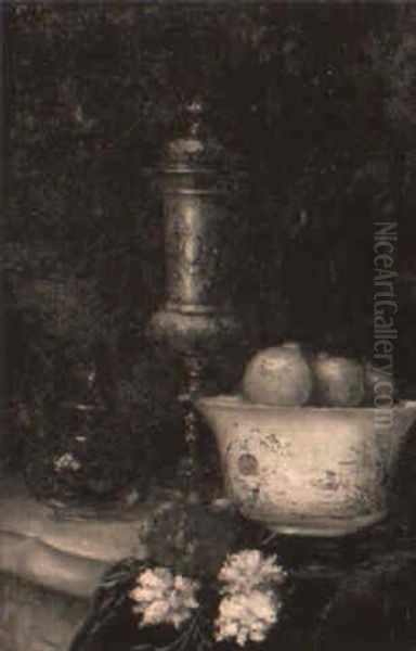 Nature Morte Aux Citrons Oil Painting by Gustave Barrier