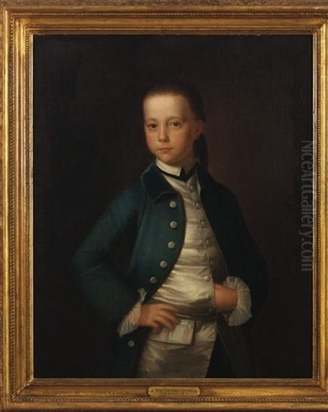 Portrait Of A Boy, The Honorable George Cotton Oil Painting by Hugh Barron