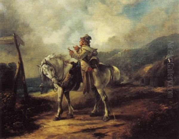 A Journeyman On Horseback Oil Painting by James Barry