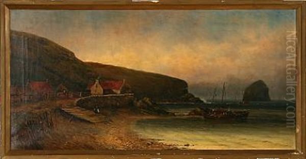 Canty Bay And The Bass Oil Painting by William Barry