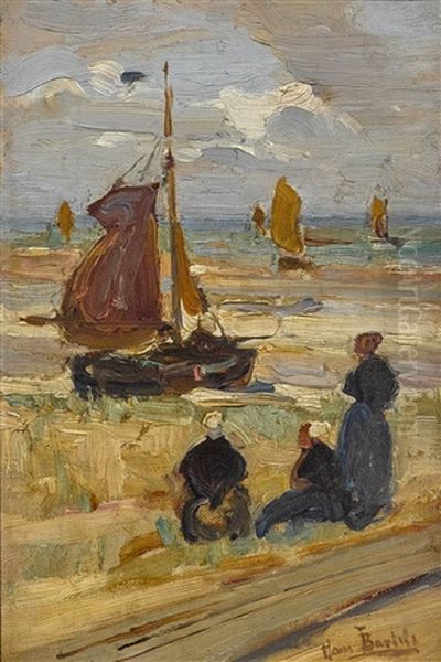 Am Ostseestrand Oil Painting by Hans Von Bartels