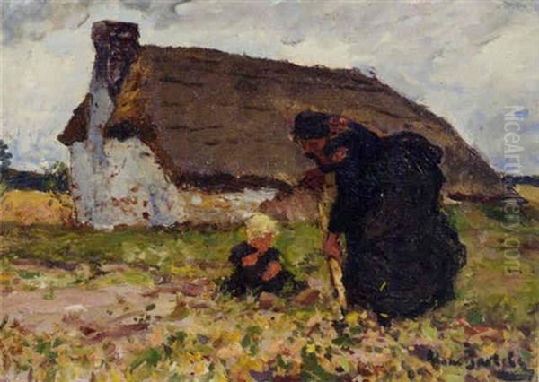 Tending To The Garden, Nunspeet Oil Painting by Hans Von Bartels