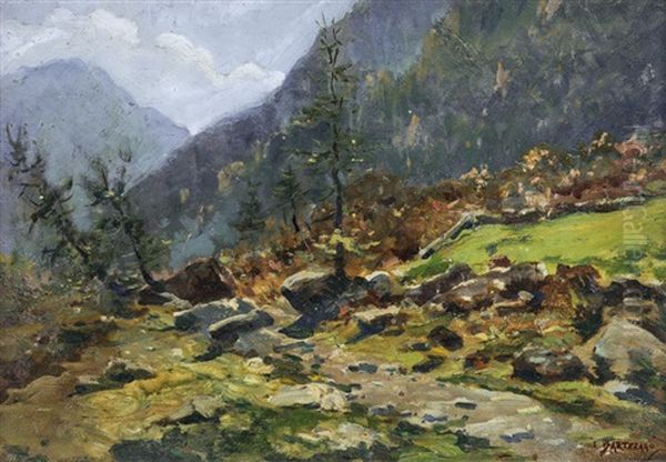 Estate Sui Monti Oil Painting by Enrico Bartezago