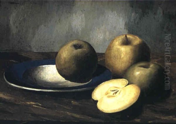 Nature Morte Aux Pommes Oil Painting by Amade (Ernst Amadeus) Barth