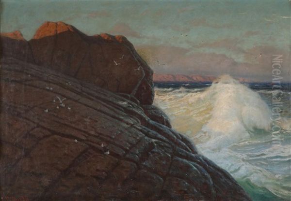 Kystlandskap Oil Painting by Carl Wilhelm Boeckman Barth